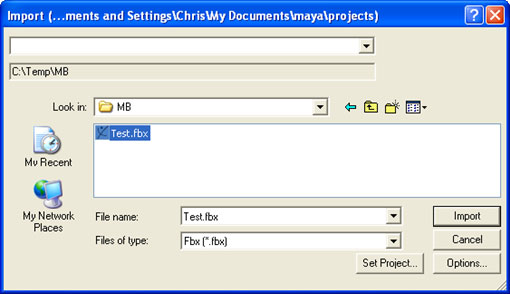Maya Import Open
