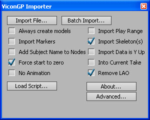 ViconGP Importer - Animation